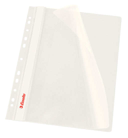 Dosar plastic cu șină și multiperforații alb set 10 buc ESSELTE format A4
