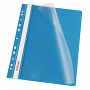 Dosar plastic cu șină și multiperforații alb ESSELTE format A4