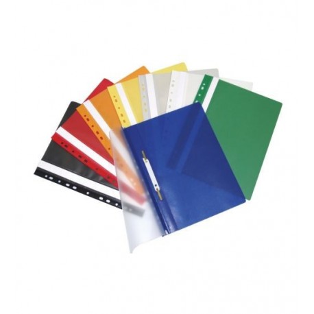 Dosar Plastic cu Șină și Multiperforații Galben Noki