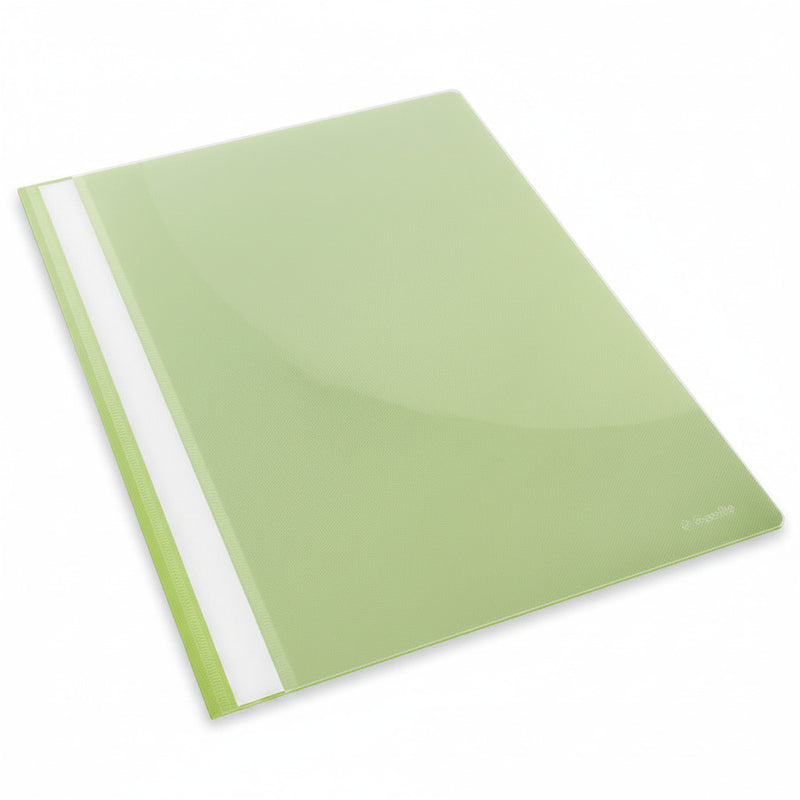 Dosar plastic cu șină verde ESSELTE format A4