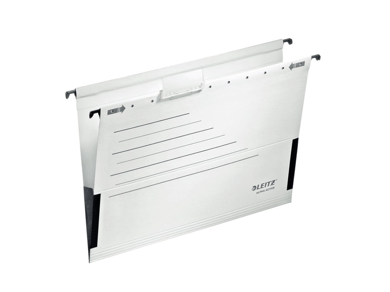 Dosar Suspendabil cu Burduf Alb 5/Set Alpha Active marca Leitz