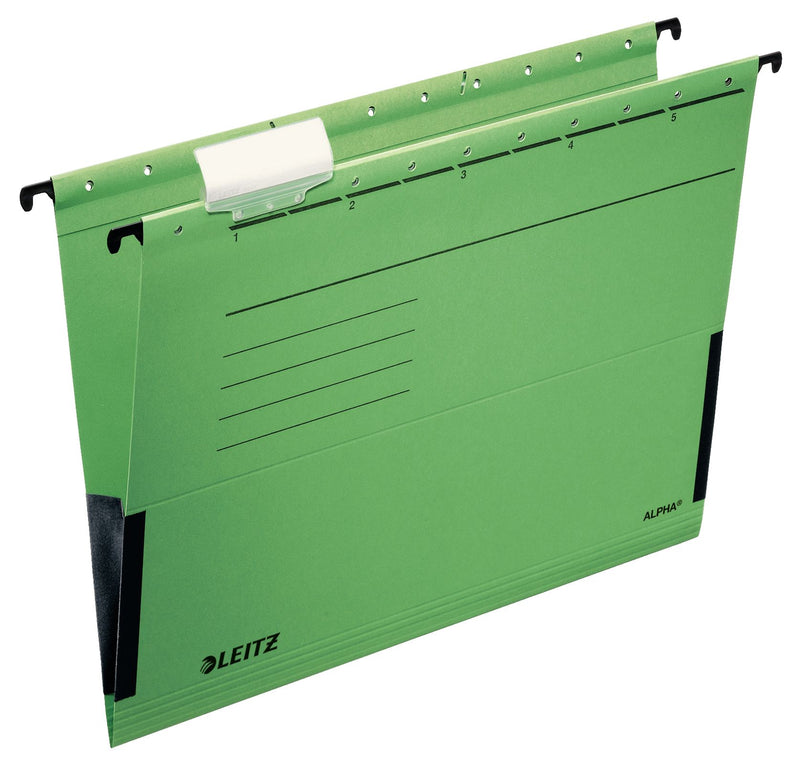 Dosar Suspendabil cu Burduf Verde Alpha marca Leitz