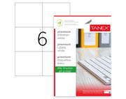Etichete autoadezive Tanex, format 6/A4, dimensiune 105 x 99 mm, colțuri drepte, 100 coli/top
