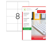 Etichete autoadezive Tanex, format 8/A4, dimensiune 105 x 70 mm, colțuri drepte, 100 coli/top