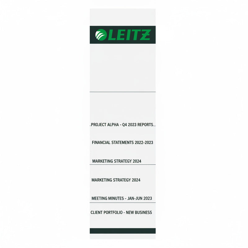 Etichete biblioraft Leitz 80 mm, set 10 bucăți cu două fețe