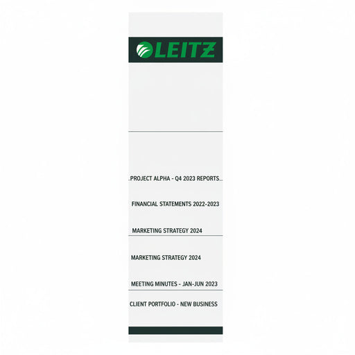 Etichete biblioraft Leitz 80 mm, set 10 bucăți cu două fețe