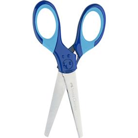 Foarfecă Școlară cu Protecție Grip Albastră Faber-Castell