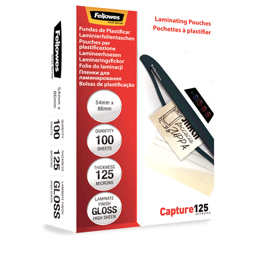 Folie Laminare 54 x 86 mm 125 microni 100 buc Fellowes