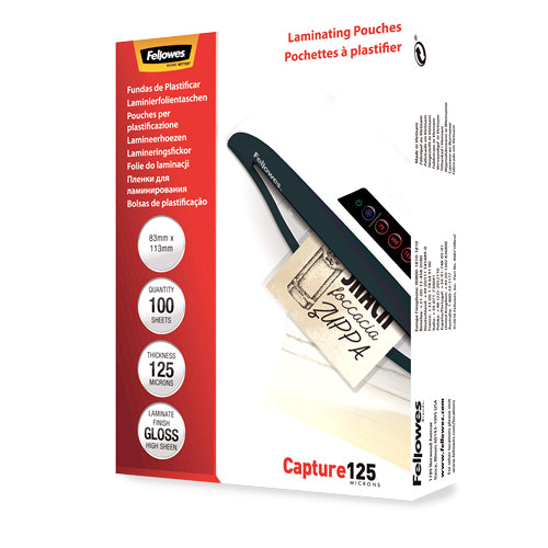 Folie Laminare 83 x 113 mm 125 microni 100 buc Fellowes