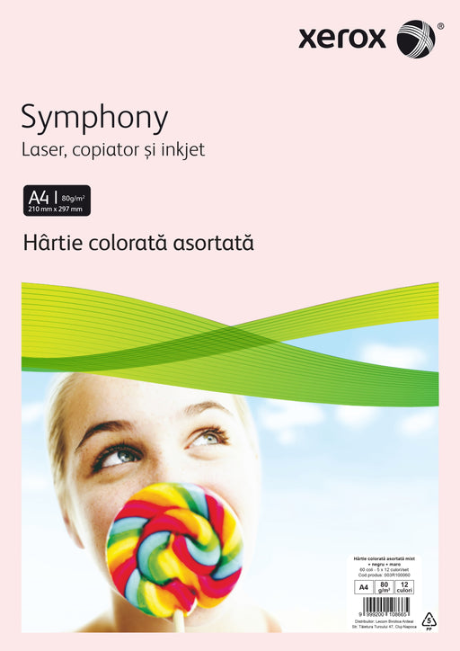 Hârtie copiator color As Mixt+Negru+Maro, Xerox, format A4, 80g, top 60 coli