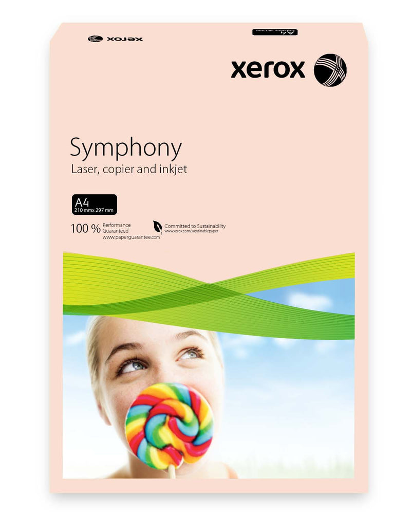 Hârtie copiator color Salmon Pal, Xerox, format A4, 80g, top 500 coli