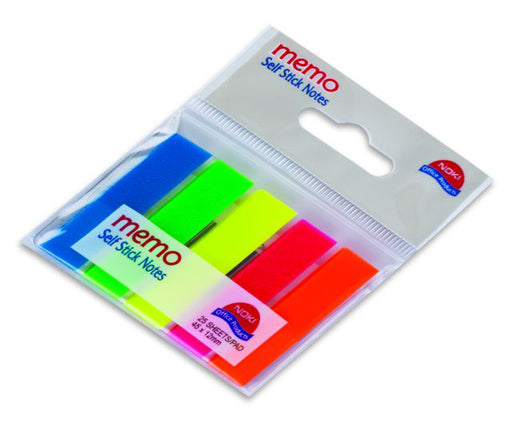Index Adeziv din Plastic 12 x 45 mm Set 5 Culori Noki
