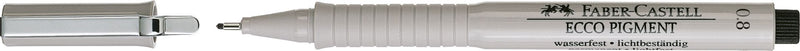 Liner Ecco Pigment 0,8 mm Negru Faber-Castell