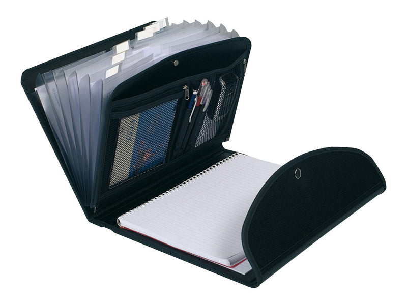Mapă Conferință cu 6 Compartimente și Bloc Notes 255 x 330 mm Neagră Exacompta