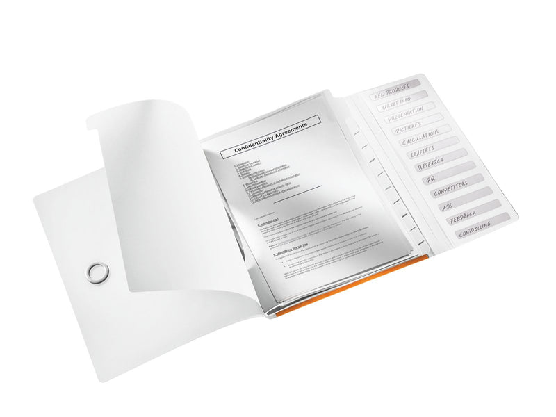 Mapă Plastic 12 Compartimente Portocaliu Metalizat WOW - Leitz