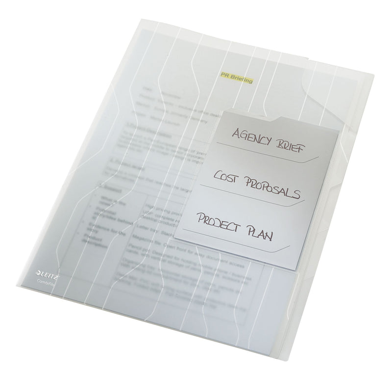 Mapă Plastic 3x20 Coli Transparentă cu 3 Separatoare Jumbo - Leitz