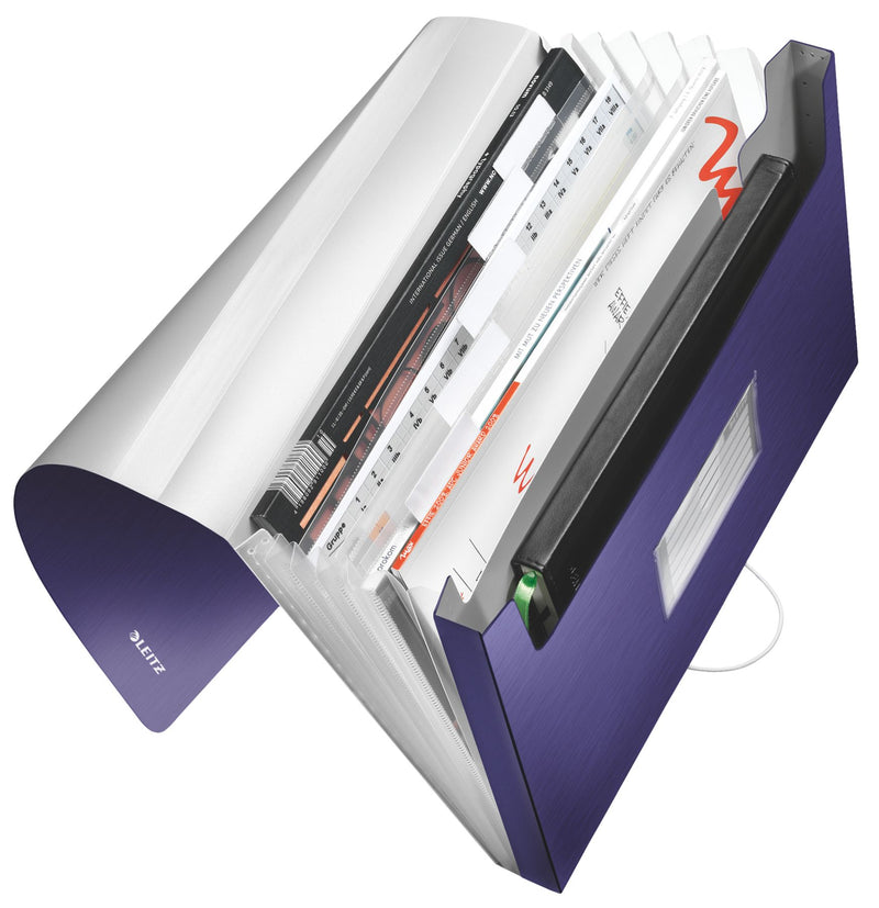 Mapă Plastic 6 Compartimente Albastru-Violet Proiect Style - Leitz