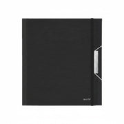 Mapă plastic 6 compartimente negru satin tip proiect Style marca Leitz, mapă din plastic pentru documente