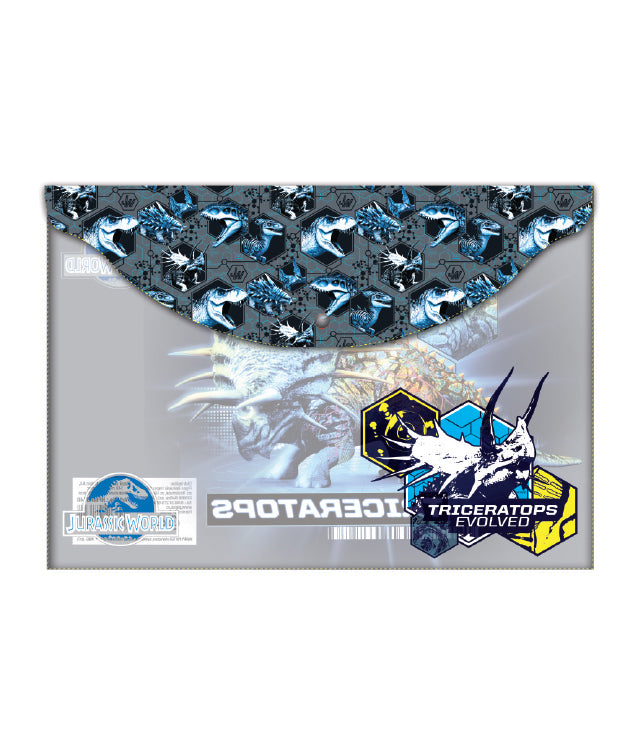 Mapă din Plastic cu Buton A4 Jurassic World Pigna