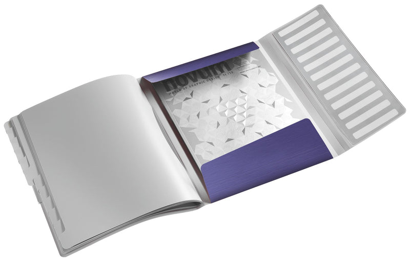 Mapă plastic cu elastic 12 compartimente albastru-violet - Leitz