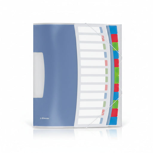Mapă plastic cu elastic 12 compartimente Vivida marca Esselte, mapă din plastic pentru documente