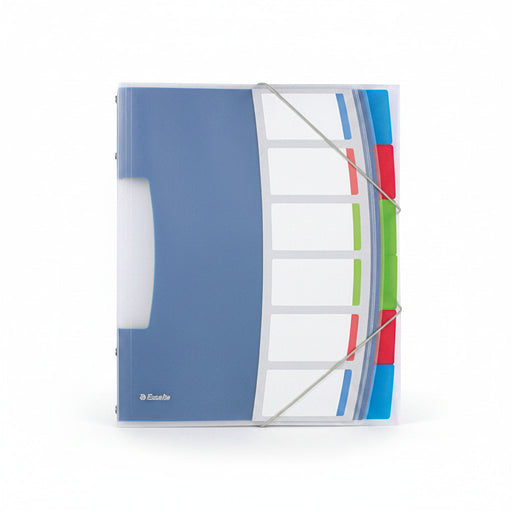 Mapă plastic cu elastic 6 compartimente Vivida marca Esselte, mapă din plastic pentru documente