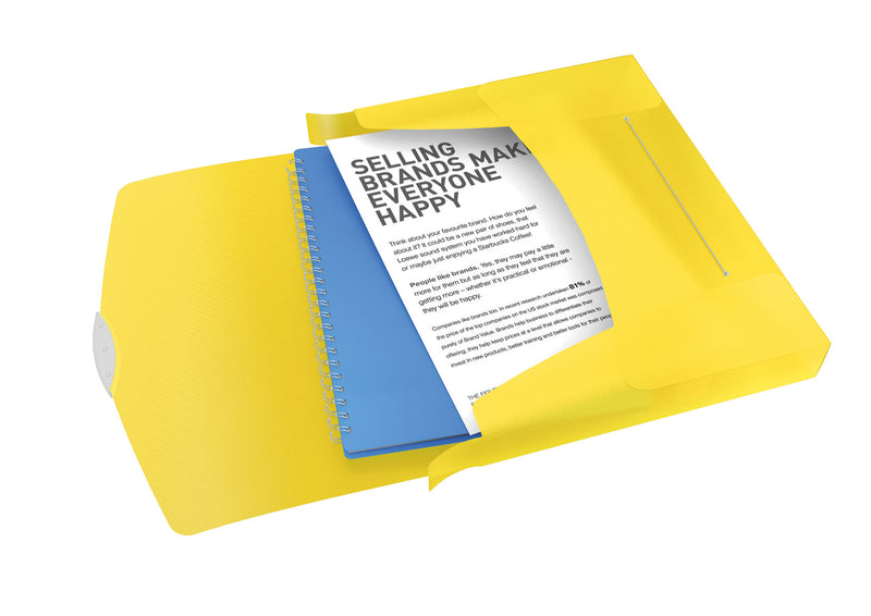 Mapă plastic cu elastic galbenă Jumbo Vivida - Esselte