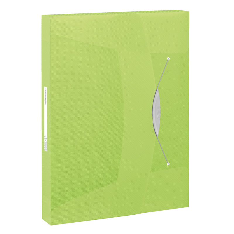 Mapă plastic cu elastic verde Jumbo Vivida marca Esselte, mapă din plastic pentru documente