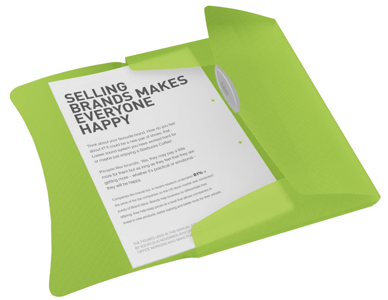 Mapă plastic cu elastic verde Vivida - Esselte