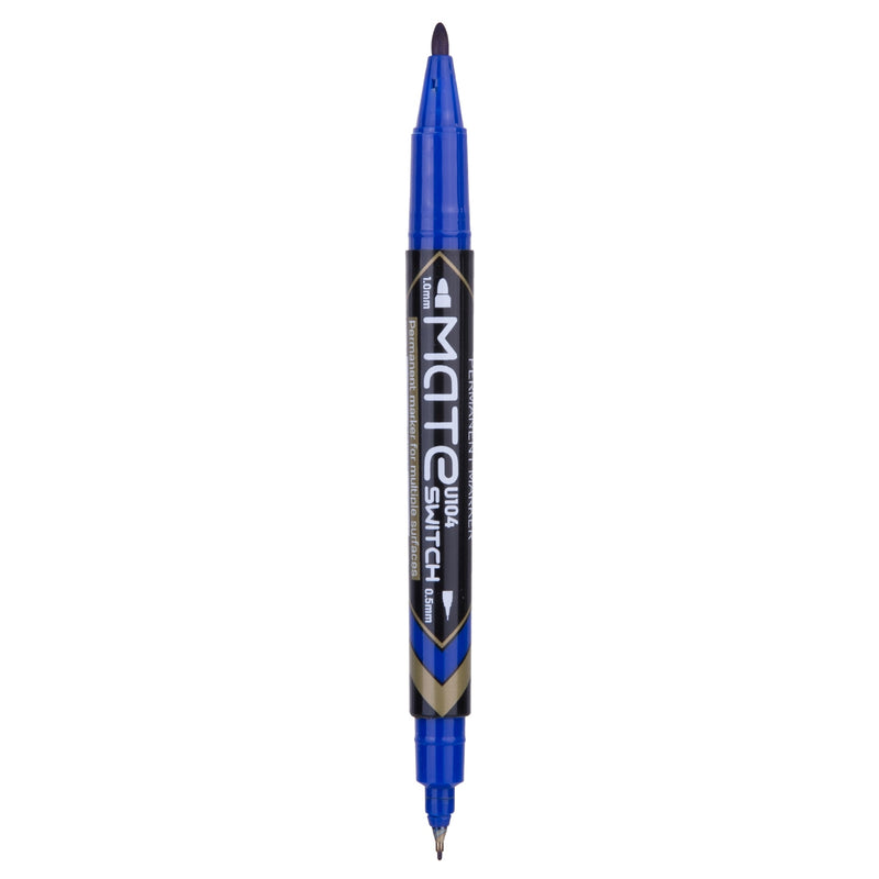 Marker Permanent CD cu 2 Capete 0,5/1 mm Albastru Deli