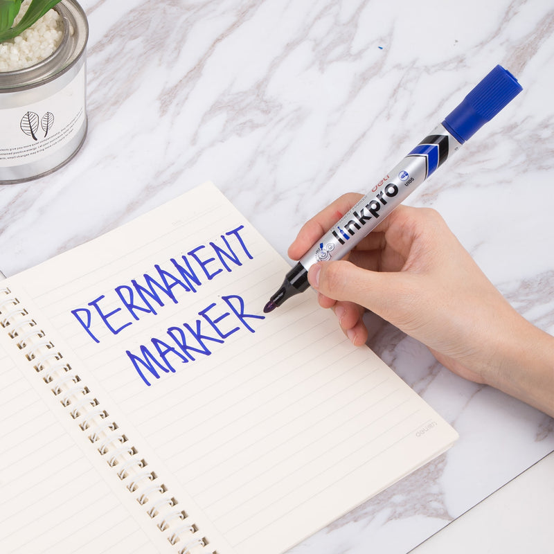 Marker Permanent Vârf Rotund 2 mm Reîncărcabil Albastru Deli