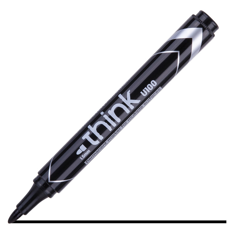 Marker Permanent cu Vârf Rotund 1,5 mm Negru Deli