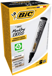 Marker Permanent 2300 Vârf Teșit Negru BIC