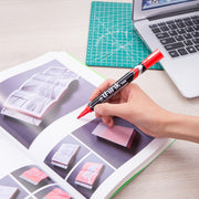 Marker Permanent cu Vârf Rotund 1,5 mm Roșu Deli