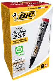 Marker Permanent 2300 Vârf Teșit Roșu BIC