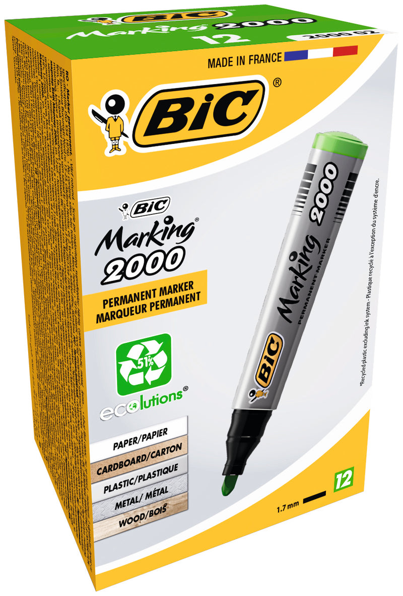 Marker Permanent 2000 Vârf Rotund 2,5 mm Verde BIC
