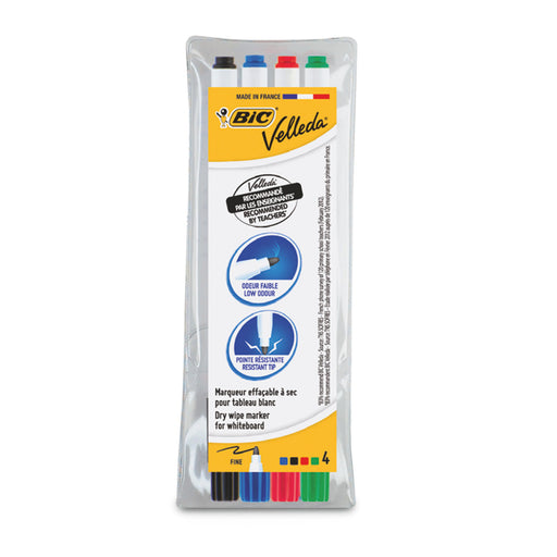 Marker Whiteboard Velleda 1721 Vârf Subțire 4 Buc BIC