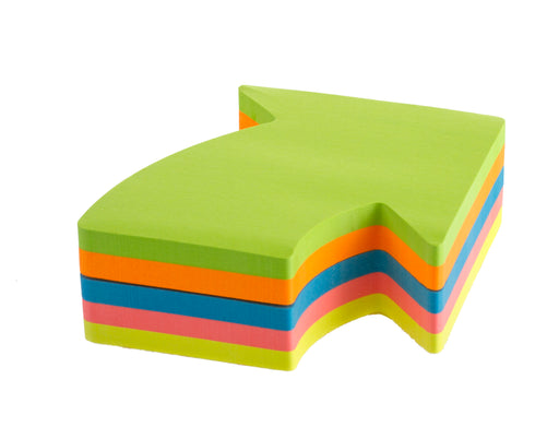 Notes adeziv Kores, formă săgeată, 5 culori neon, 70 x 70 mm, 5 x 50 file