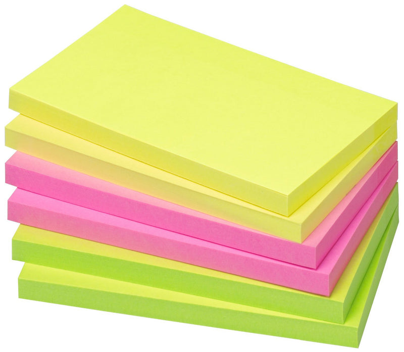 Notes Adeziv 75 x 125 mm Neon Asortat 80 file Global Notes
