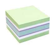 Notes Adeziv 75x75 mm Verde Pal-Alb-Violet-Albastru 450 file Global Notes