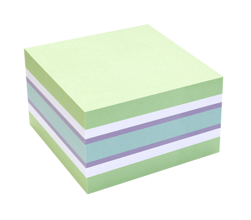 Notes Adeziv 75x75 mm Verde Pal-Alb-Violet-Albastru 450 file Global Notes
