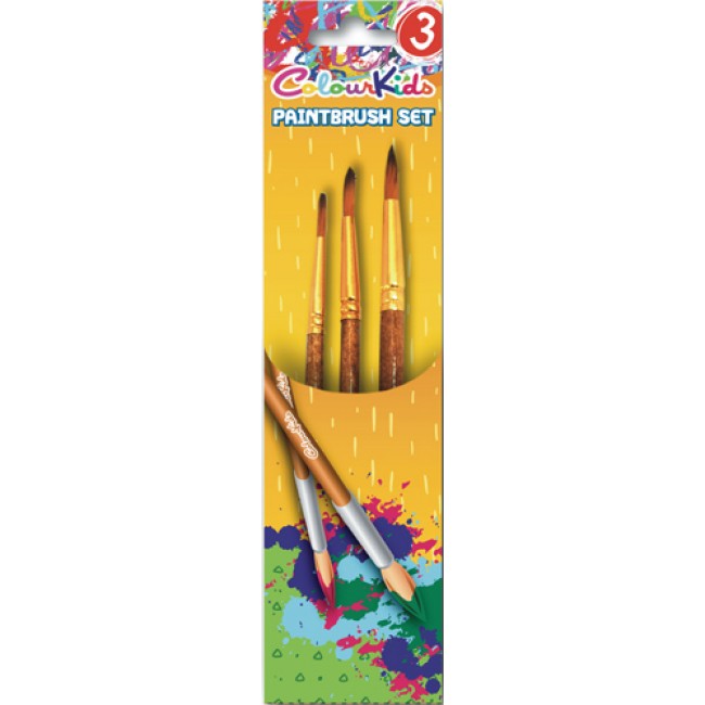 Pensule Vârf Ascuțit Colour Kids Set 3 Buc Nr. 3/7/11 Pigna