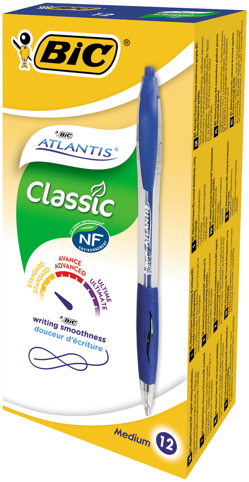 Pix cu Mecanism Grip Atlantis Clic 1,0 mm Albastru BIC