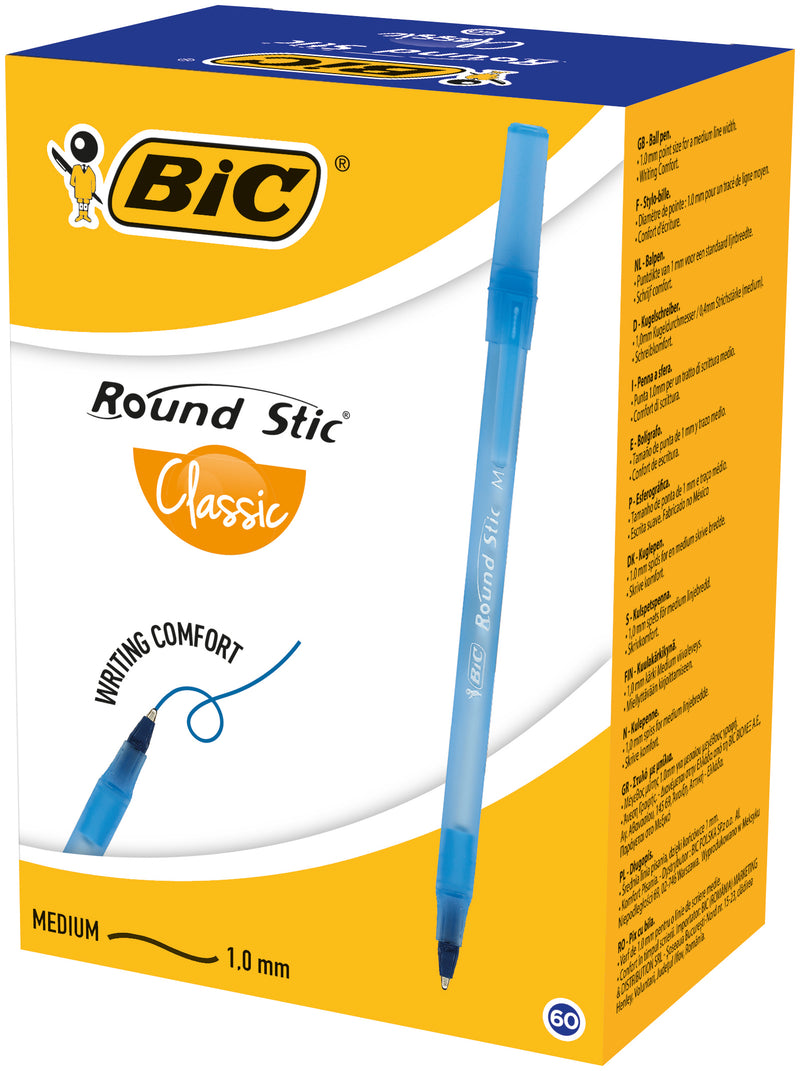 Pix de Unică Folosință Round Stic 1,0 mm Albastru BIC