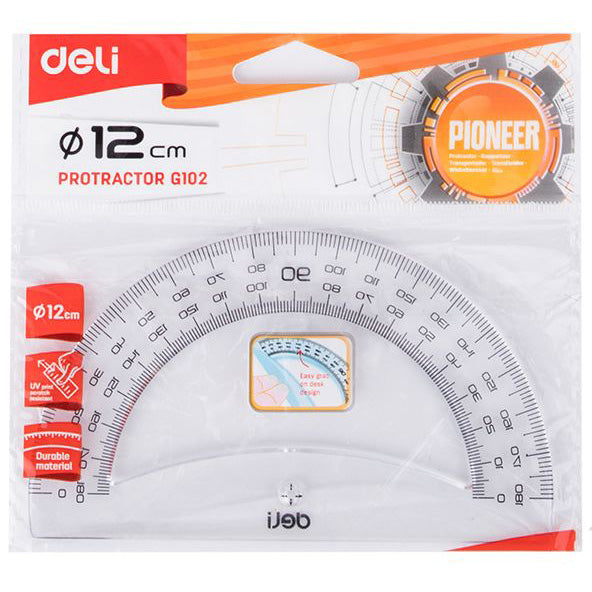Raportor 180 Grade 12 cm Transparent Deli