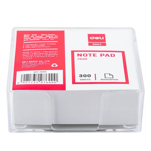 Rezervă Cub Notițe 91 x 87 mm 300 File cu Suport Deli