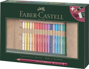 Rollup 30 Creioane Colorate Polychromos + 3 Castell 9000 Faber-Castell