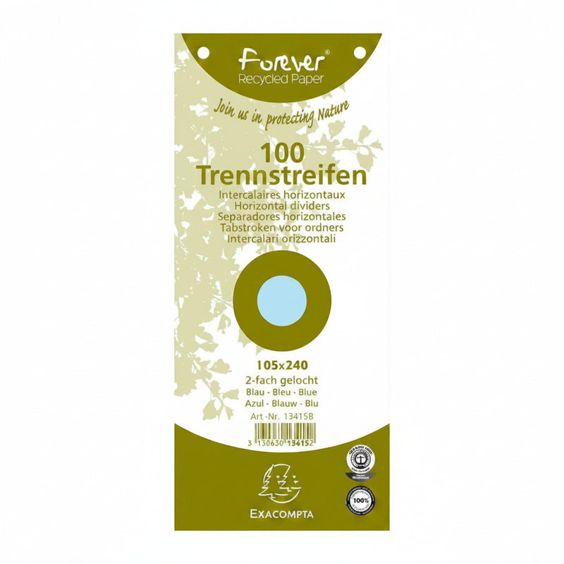 Separatoare carton albastre Exacompta 105 x 240 mm