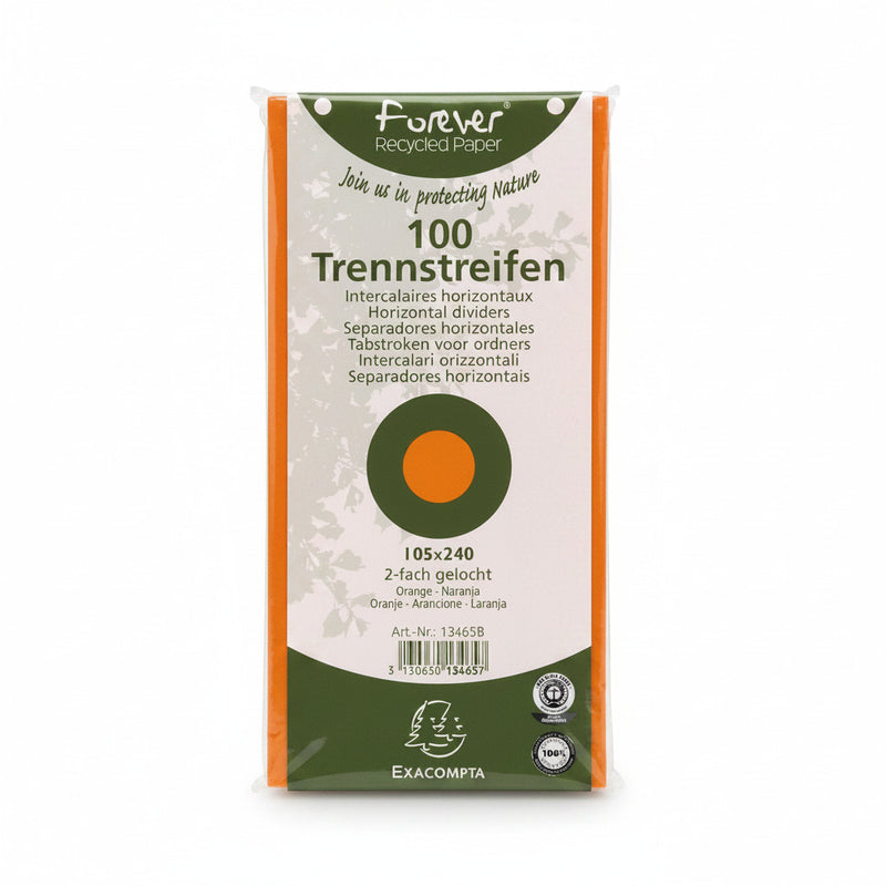 Separatoare carton portocalii Exacompta 105 x 240 mm