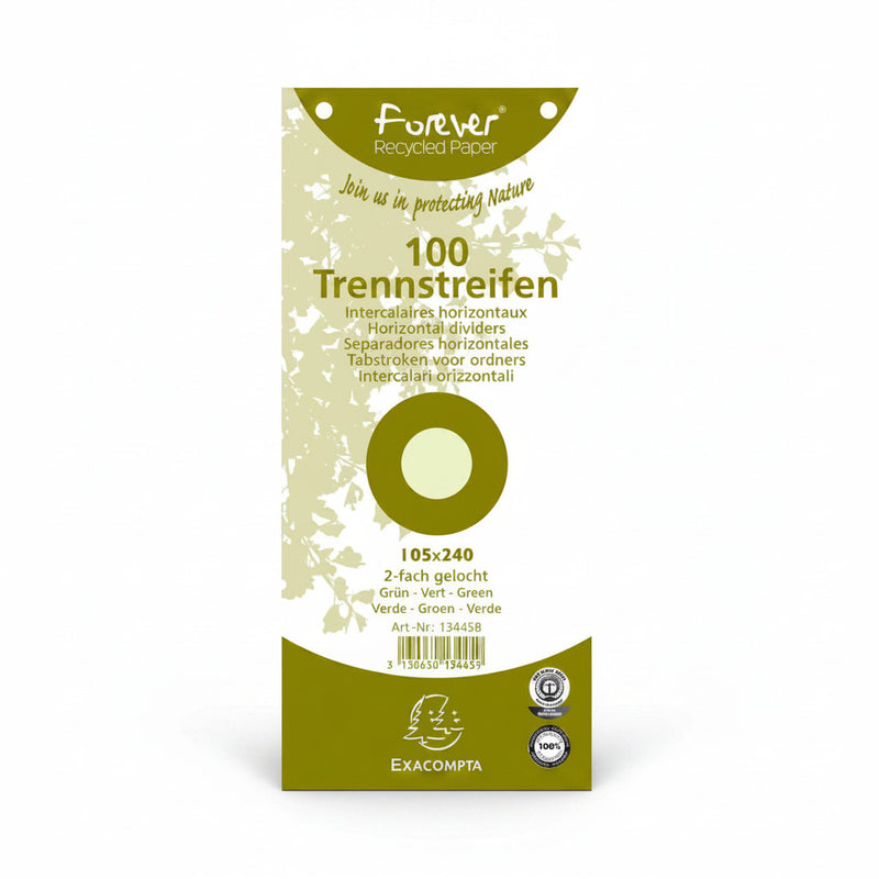 Separatoare carton verzi Exacompta 105 x 240 mm